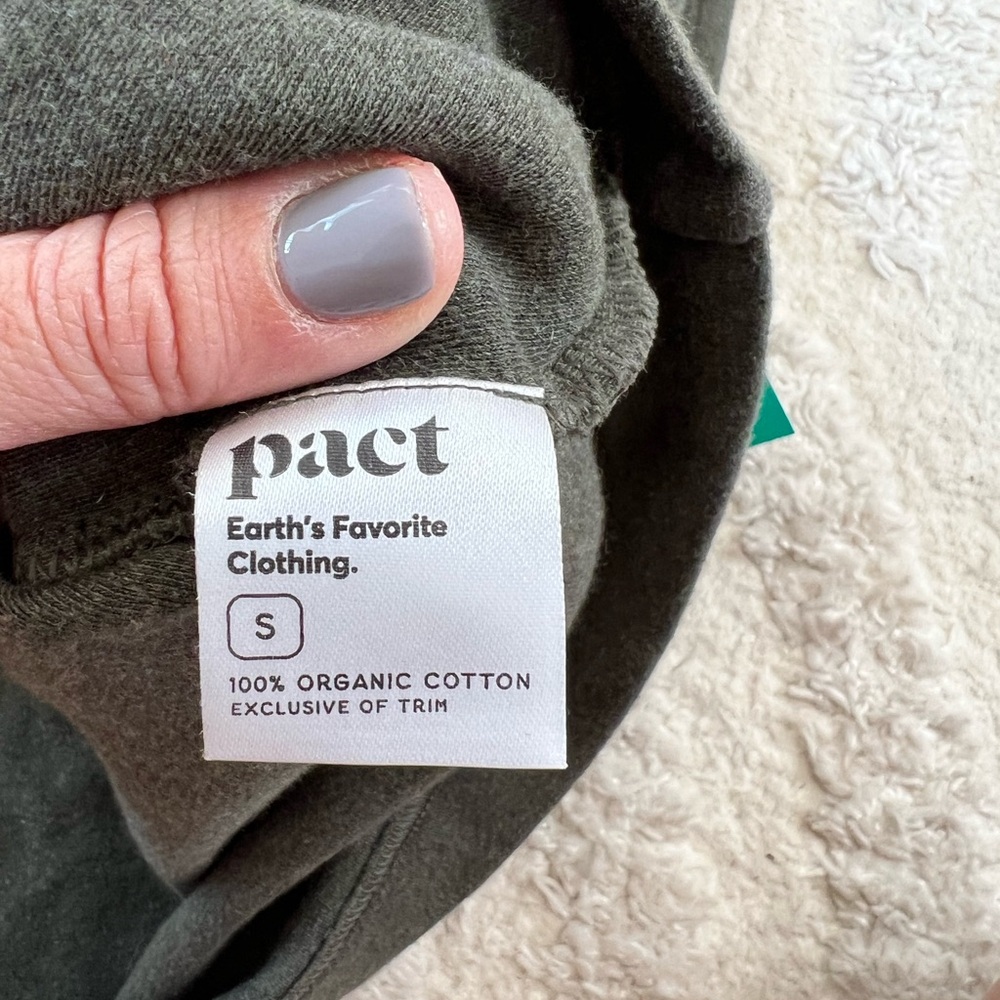 Pact Olive Green Sleeveless Tank Top - Picture 4 of 4